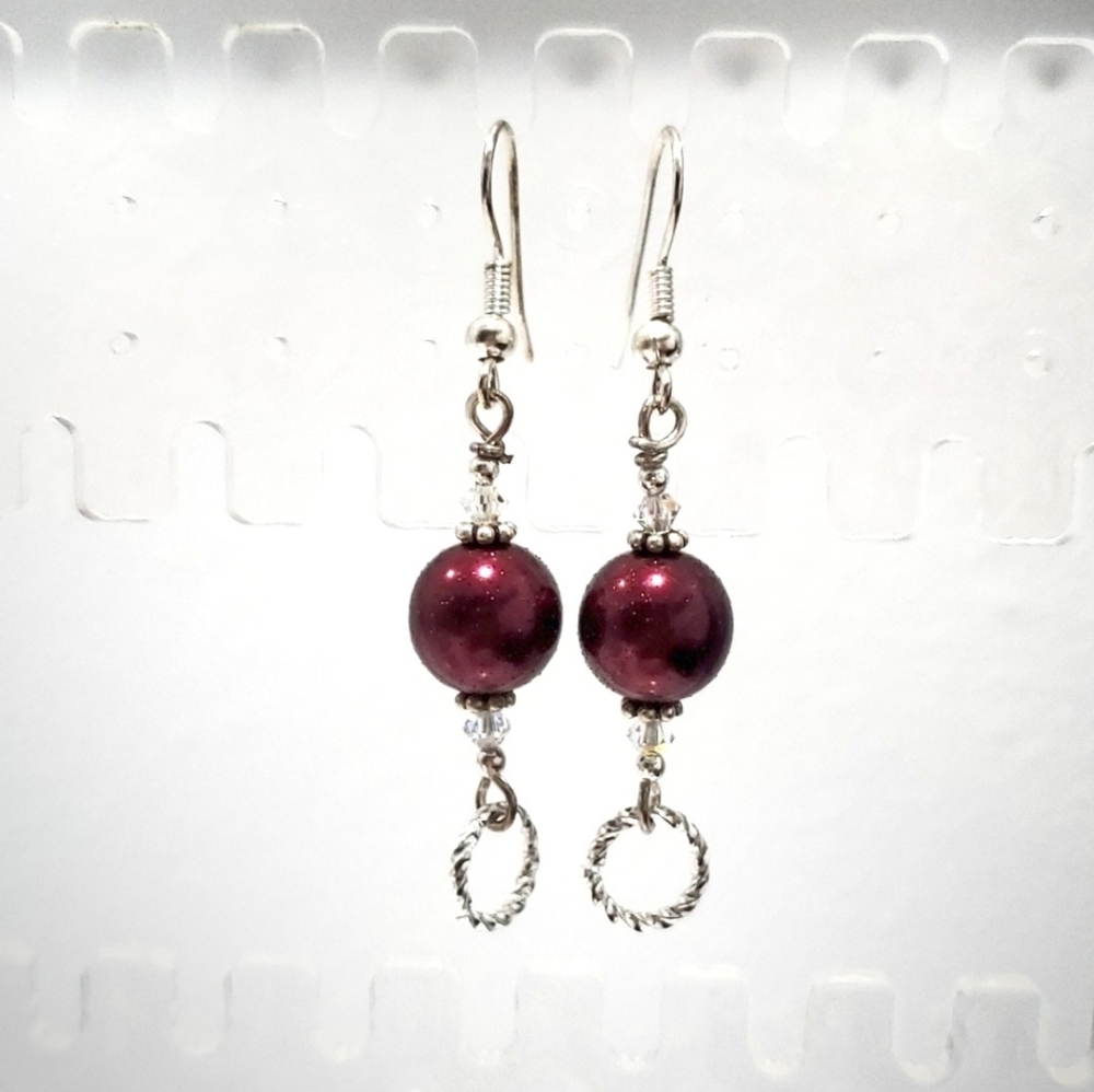 Swarovski Crystal & Czech Glass Pearls Earrings NWT